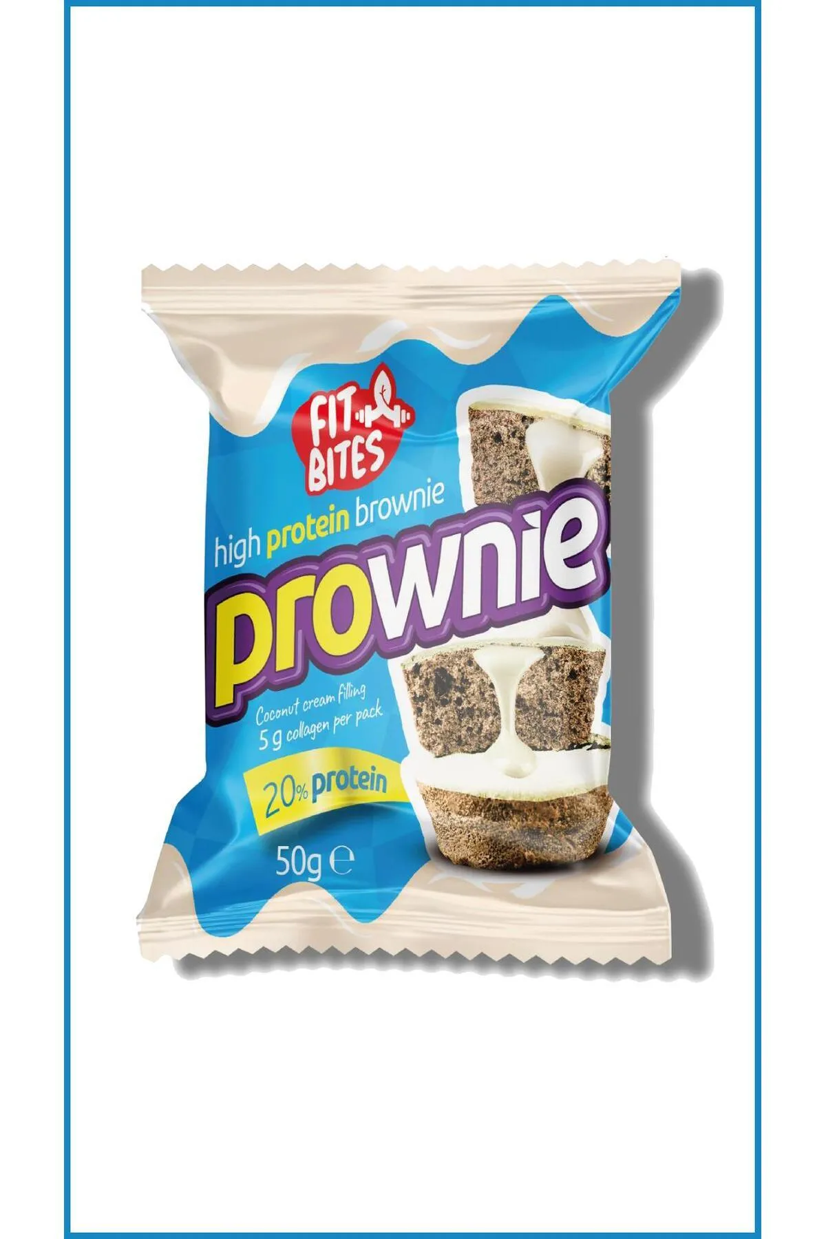 Fit Bites Prownie High Protein Brownie Coconut Cream 12 Adet x 50 gram