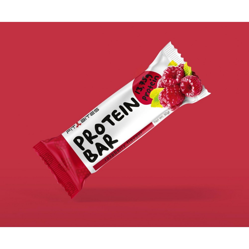 Fit Bites Raspberry Flavour Protein Bar 50 gr x12